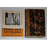 Edipo Rey Antigona - Sofocles / Jovellanos Antiguo 1887