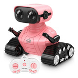 Robot Para Niños Recargable Robots De Juguete Control Remot Color Rosa Personaje Rosa