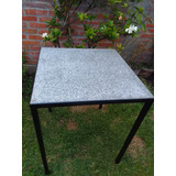 Mesa De Mármol Y Hierro 60 X 60 X 75 P/exterior Bar Oferta !