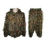 Traje Ghillie De Camuflaje De Hojas 3d Ropa De Caza Militar.