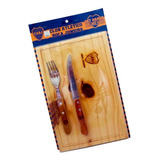 Set De Asado Boca  C/cubiertos C/escudo  Grab Personalizado