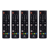 Kit 5 Controle Remoto Tv Compatível LG Akb75675304 Novo