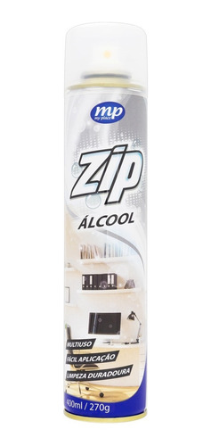 Álcool Spray Para Limpeza Duradoura Multiuso Zip Clean 400ml