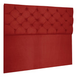 Cabeceira Cama Box Casal 140cm Jade Suede Vermelho Slk Decor