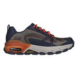 Tenis Hombre Skechers Max Protect - Azul-naranja