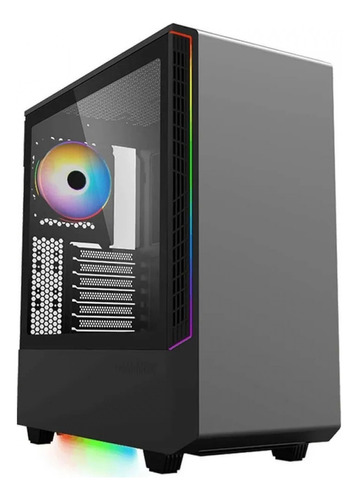 Armário Argb Atx De Vidro Temperado Munfrost Panda Rgb, Cor Preta