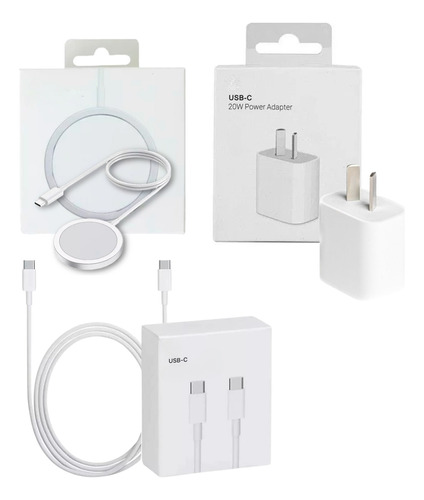 Kit Adaptador 20w + Cable Usbc+ Magsafe Para iPhone 15 15pr 