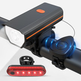 Kunhak Luces De Bicicleta Recargables Con Campana Electrica,