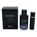 Dior Sauvage Set De 2 Pz Con Miniatura Para Hombre