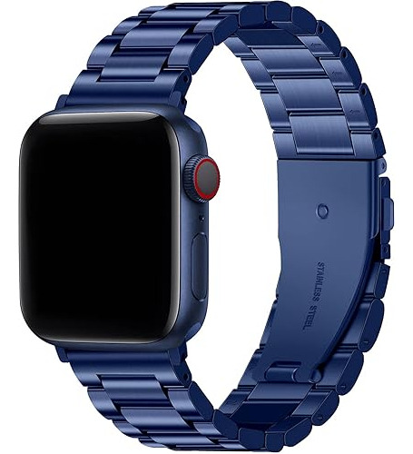 Malla Y Funda P/ Apple Watch 42/44/45mm S-8/7/6/5/4/3/2 Azul