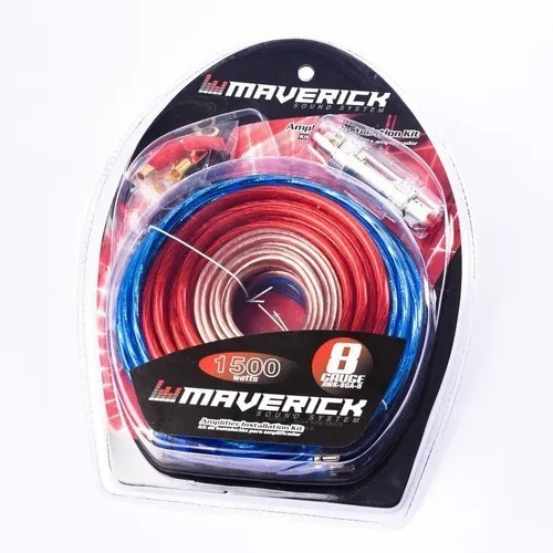 Kit Cables Instalacion Potencia 8 Gauge Hasta 1500w Maverick