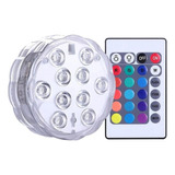 Kit 6 Luz Led Piscina Colorida Controle Remoto Pilha Ventosa