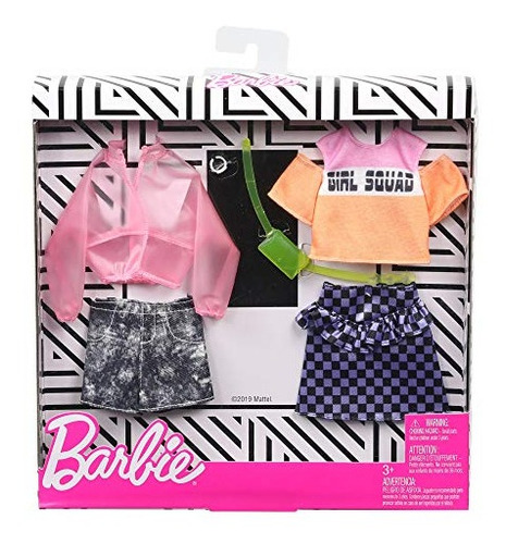 Barbie Ropa 2 Trajes Y 2 Accesorios Muñeca