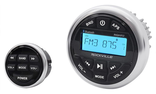 Rockville Rghr2 Marine Gauge Hole Receptor W Bluetooth Usb  