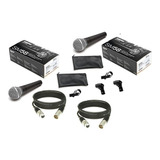 Combo Pack 2 Microfono Shure Sm58 Dinamico Con Cables