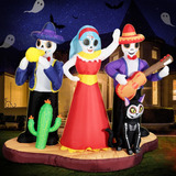 Inflable Halloween Led Adorno Decoracion Gato Fantasmas   