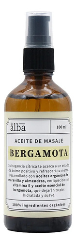 Aceite De Masaje Bergamota 100 Ml Refrescante / Agronewen