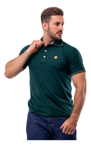 Camisa Polo Masculina Slim Básica Camiseta Premium Lisa