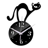 Elegantes Relojes De Pared De Gato, Espejo Acrílico, *