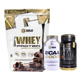 Whey Protein + Bcaa 2000 + Zma. Combo Gold Nutrition. Outlet