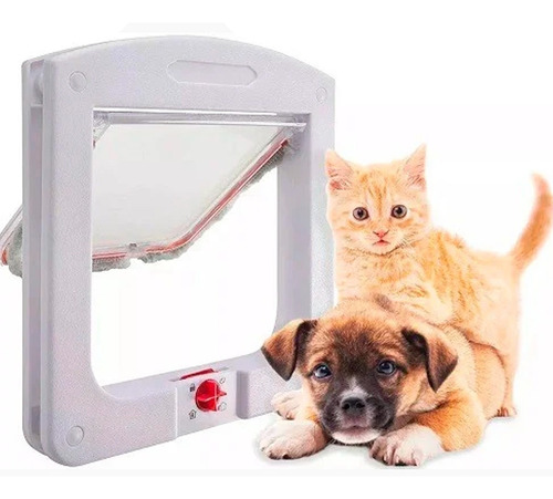 Soporte De Puerta Para Mascotas Para Perros Y Gatos De Hasta 7 Kg Con Cierre De 4 Funciones