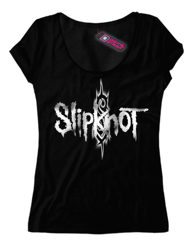 Remera Mujer Slipknot Logo Banda Rp421 Dtg Premium