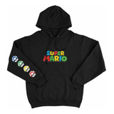 Buzo Algodon -super Mario Bros Logo - Gamer Retro 