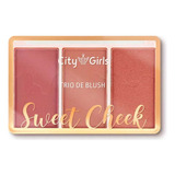 Blush Facial Paleta Trio Sweet Cheek City Girls Maquiagem Tom Da Maquiagem B