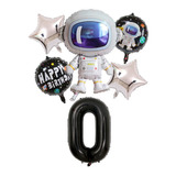 Globo De Metal Gigante / Tema De Astronauta Espacial /5 Pcs