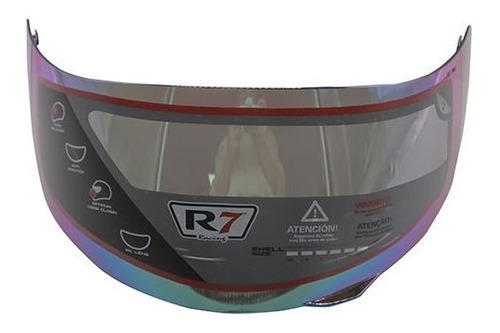 Mica Para Casco Unscarred, Agv, Half Negro Plata Iridium