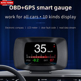 Hud P13 Obd2+gps Gauge Head Up Car Digital Display Speed Wfb