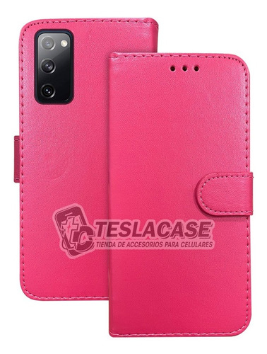 Carcasa Samsung S20 Fe Flipcover Fucsia + Vidrio Regalo