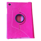 Capa Tablet A8 T290 T295 Couro Sintético Pink Giratória 360°