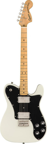 Guitarra Eléctrica Squier By Fender Classic Vibe '70s Telecaster Deluxe De Álamo Olympic White Poliuretano Brillante Con Diapasón De Arce