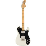 Guitarra Eléctrica Squier By Fender Classic Vibe '70s Telecaster Deluxe De Álamo Olympic White Poliuretano Brillante Con Diapasón De Arce