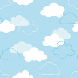 Papel De Parede Infantil Nuvem Nuvens Lavavel Quarto Azul 3m