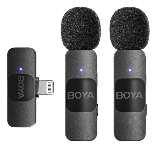 2 Micrófonos Boya Inalámbrico Solapa Lavalier Mini Externo Omnidireccional Boya By-v2 | iPhone Grabación De Video, Podcast, Youtube, Transmisión En Vivo