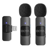 2 Micrófonos Boya Inalámbrico Solapa Lavalier Mini Externo Omnidireccional Boya By-v2 | iPhone Grabación De Video, Podcast, Youtube, Transmisión En Vivo
