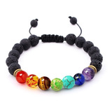 Pulsera 7 Chakras Unisex Ideal Para Meditación Y Relajación.