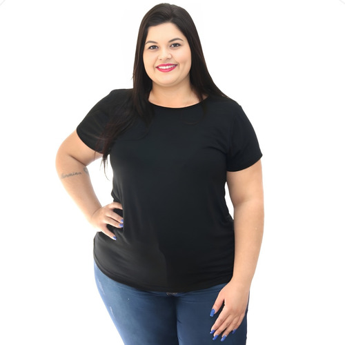 Blusas Femininas Plus Size Atacado Malha Viscolycra Manga