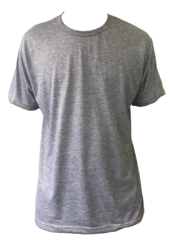 Kit 10 Camiseta Cinza Mescla Sublimação Malha Blusa Atacado | Frete grátis