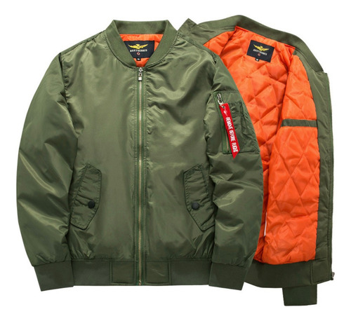 Chaqueta Bombardier Pilot Verde De La Nasa