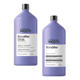 Shampoo Gloss E Condicionador Loreal Blondifier 1500ml