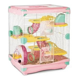 Jaula Hamster Sunny Todos Los Accesorios Rosa 36 X 27 X 42.5