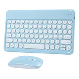 Combo Teclado Y Mouse Inalámbricos Bluetooth, Mini Máquina Y