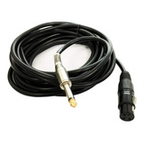 Cabo Para Microfone P10 Mono X Xlr Balanceado 5 Metros