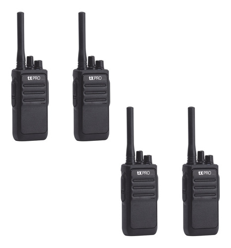 Kit 4 Radios Portátiles Radio Portátil Uhf 400-470 Mhz, 16ch