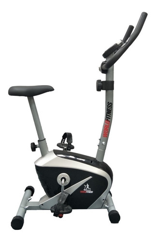 Bicicleta Fija Magnetica World Fitness 2507 H/135kg 8 Nivel. Color Plata