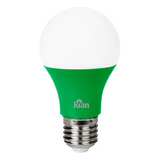 Kit 3 Lâmpada Led Colorida Bulbo 7w Verde E27 Bivolt Kian