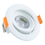 Spot Redondo Led 3w Direcionável Teto Embutir Branco Quente